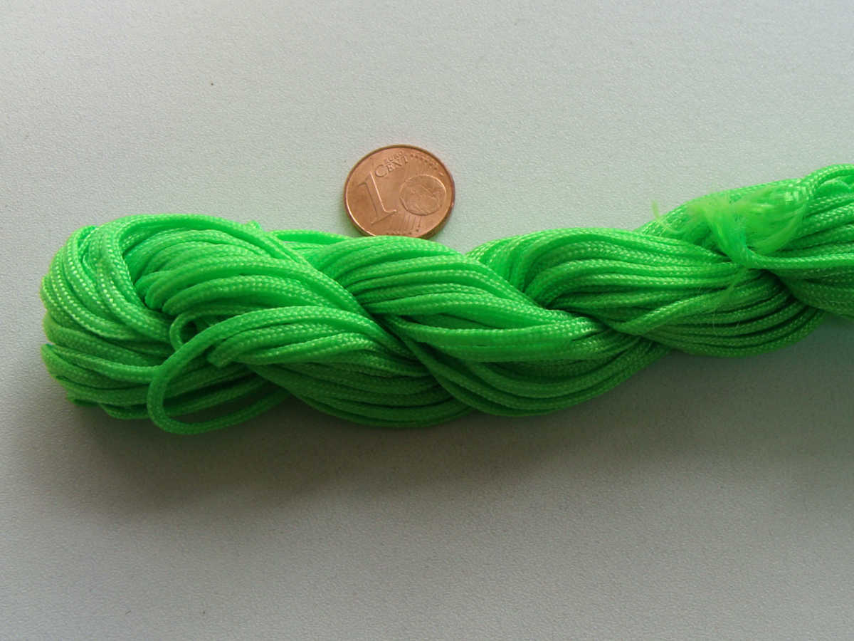 fil nylon tresse vert 15mm