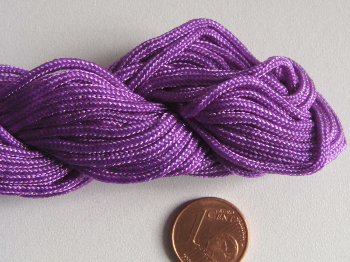 fil nylon tresse violet 15mm