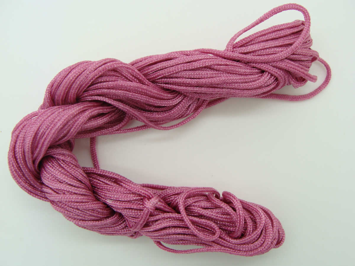 fil nylon tresse vieux rose 15mm