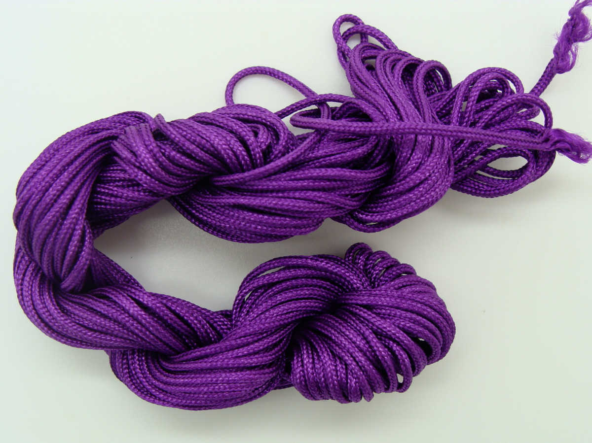 fil nylon tresse violet fonce 15mm