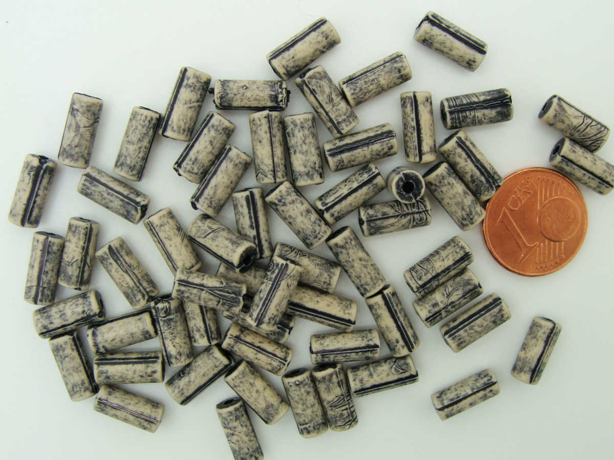 perle tube strie acrylique res-109