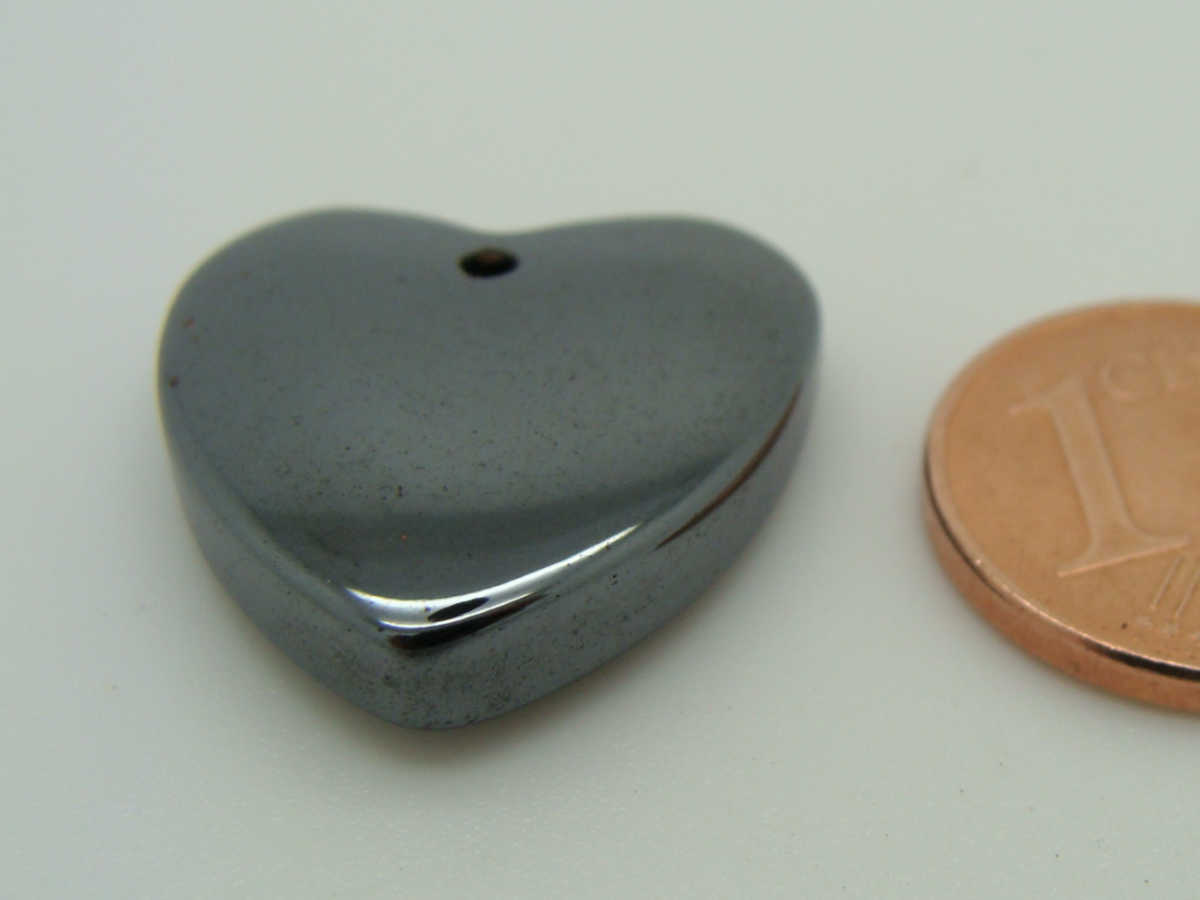 pendentif coeur hematite PIER79