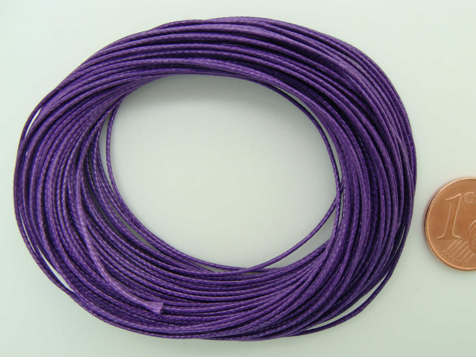 fil 08mm violet polyester cire fin