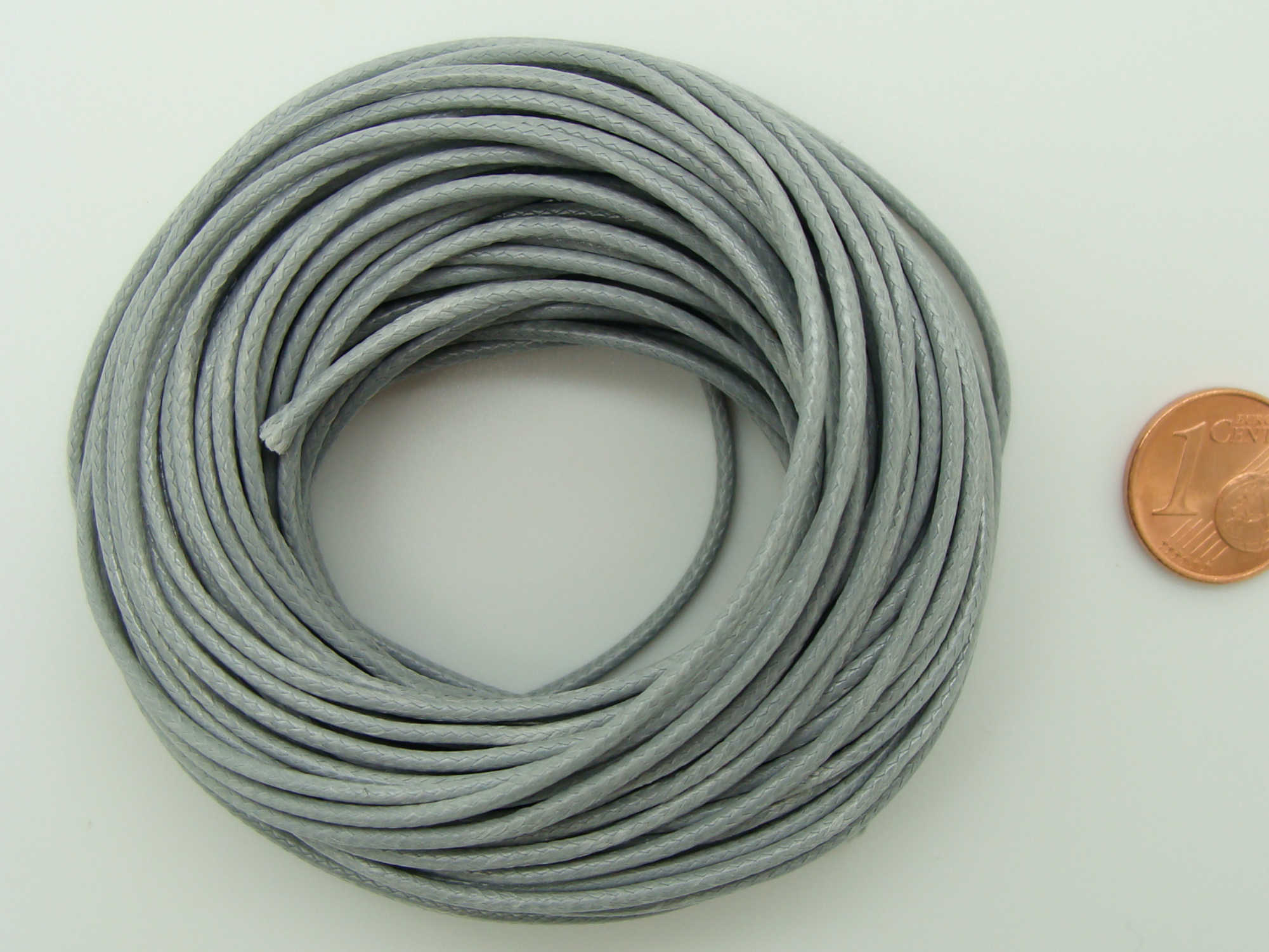 fil polyester cire 15mm gris