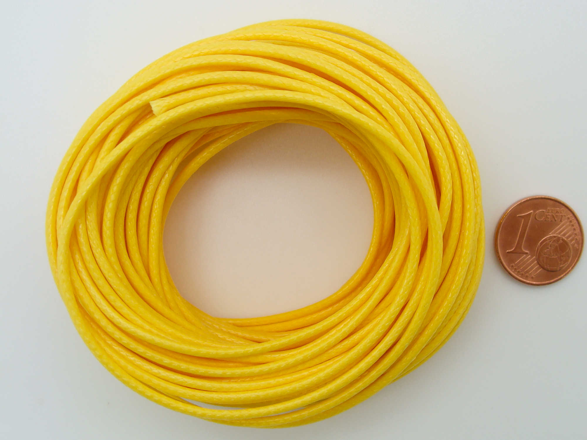 fil polyester cire 15mm jaune