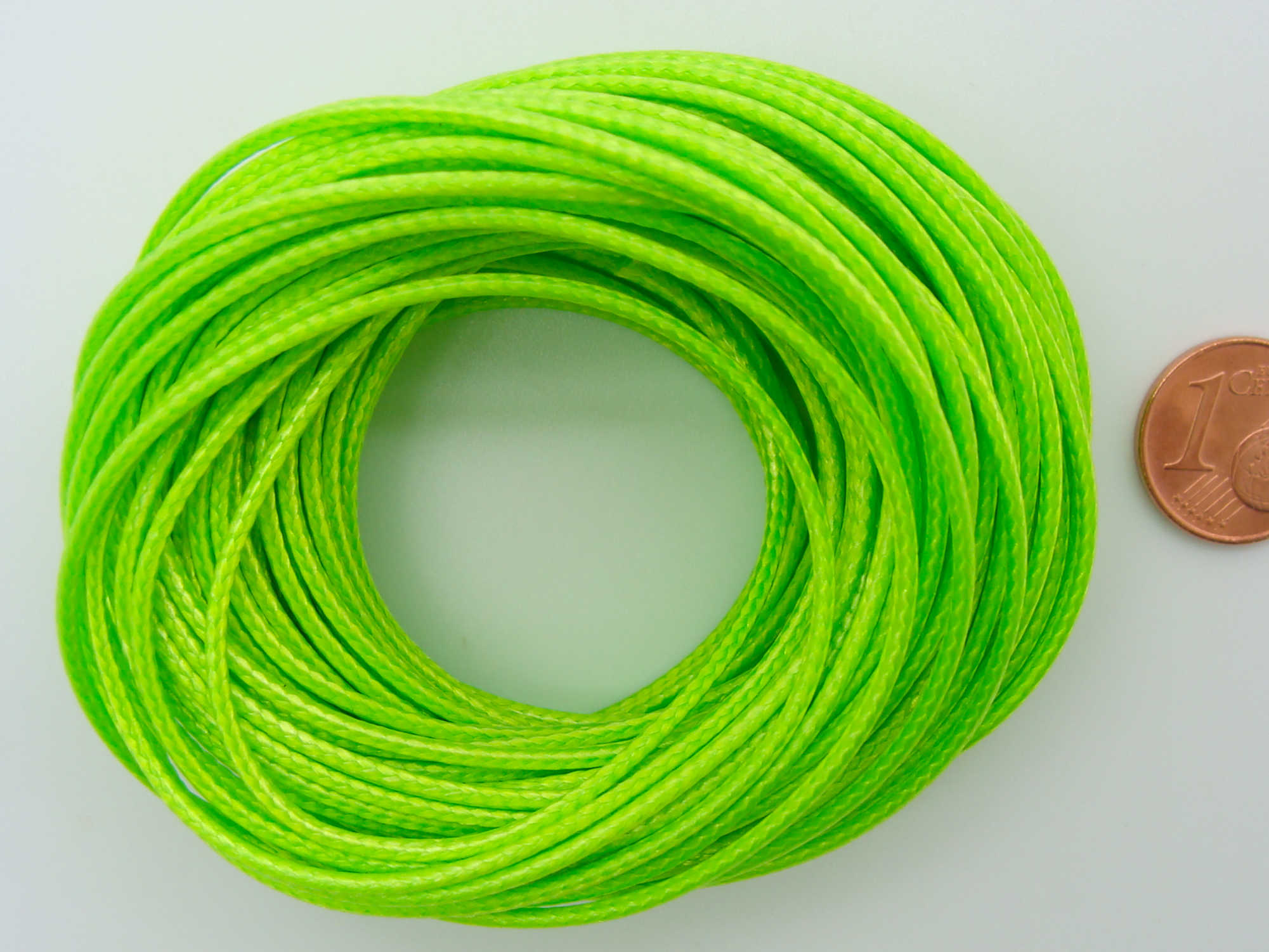 fil polyester cire 15mm vert clair