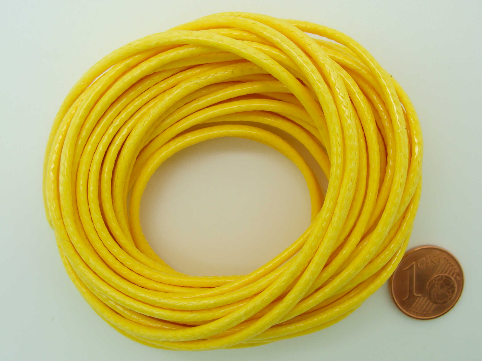 fil 23mm jaune polyester cire