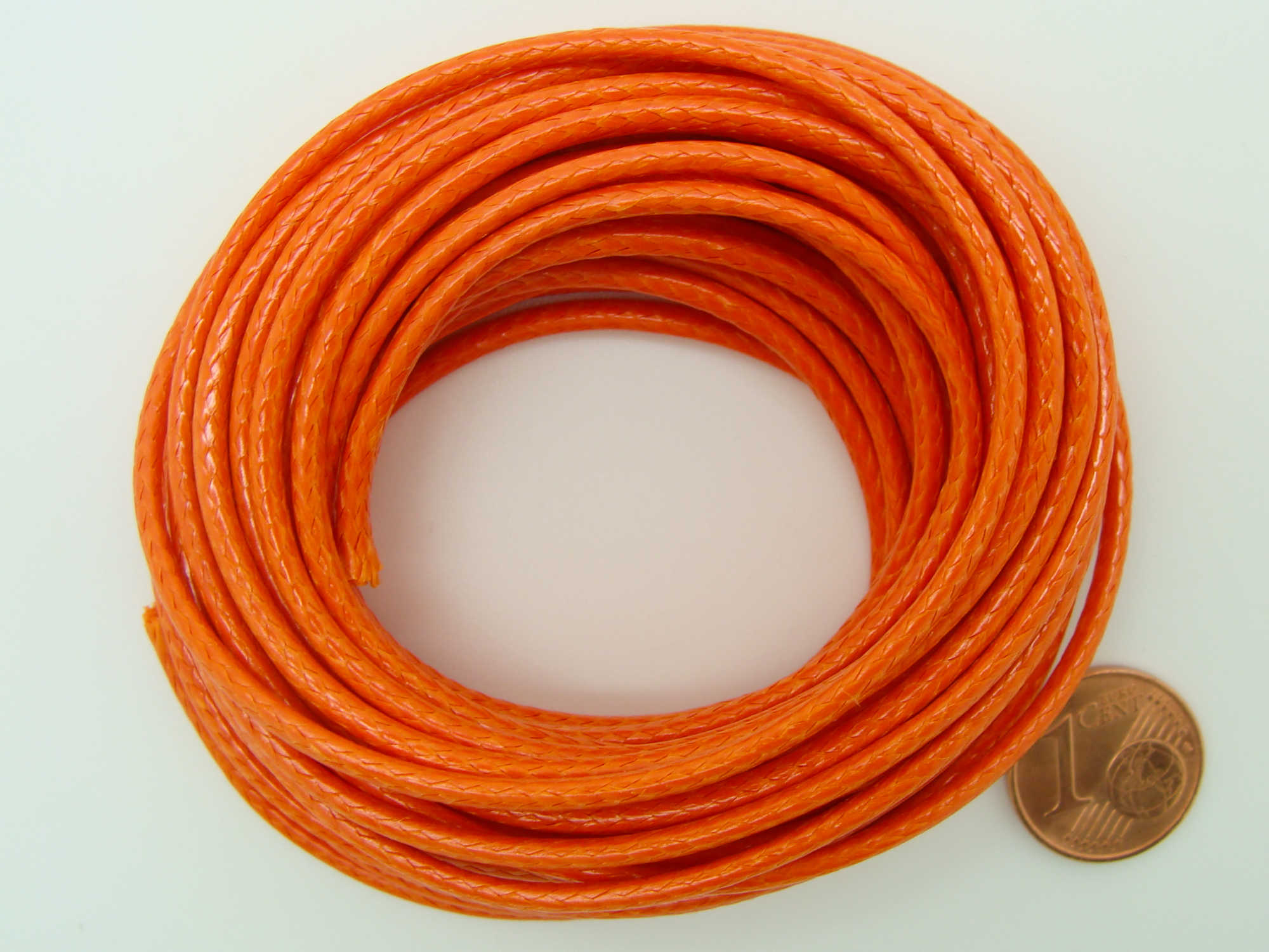 fil 23mm orange polyester cire