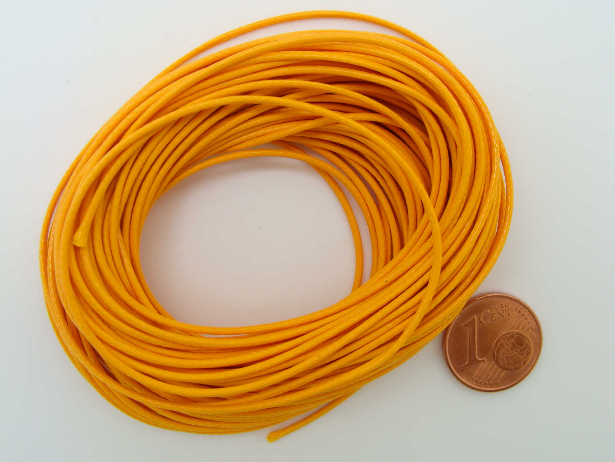 fil polyester cire 1mm orange