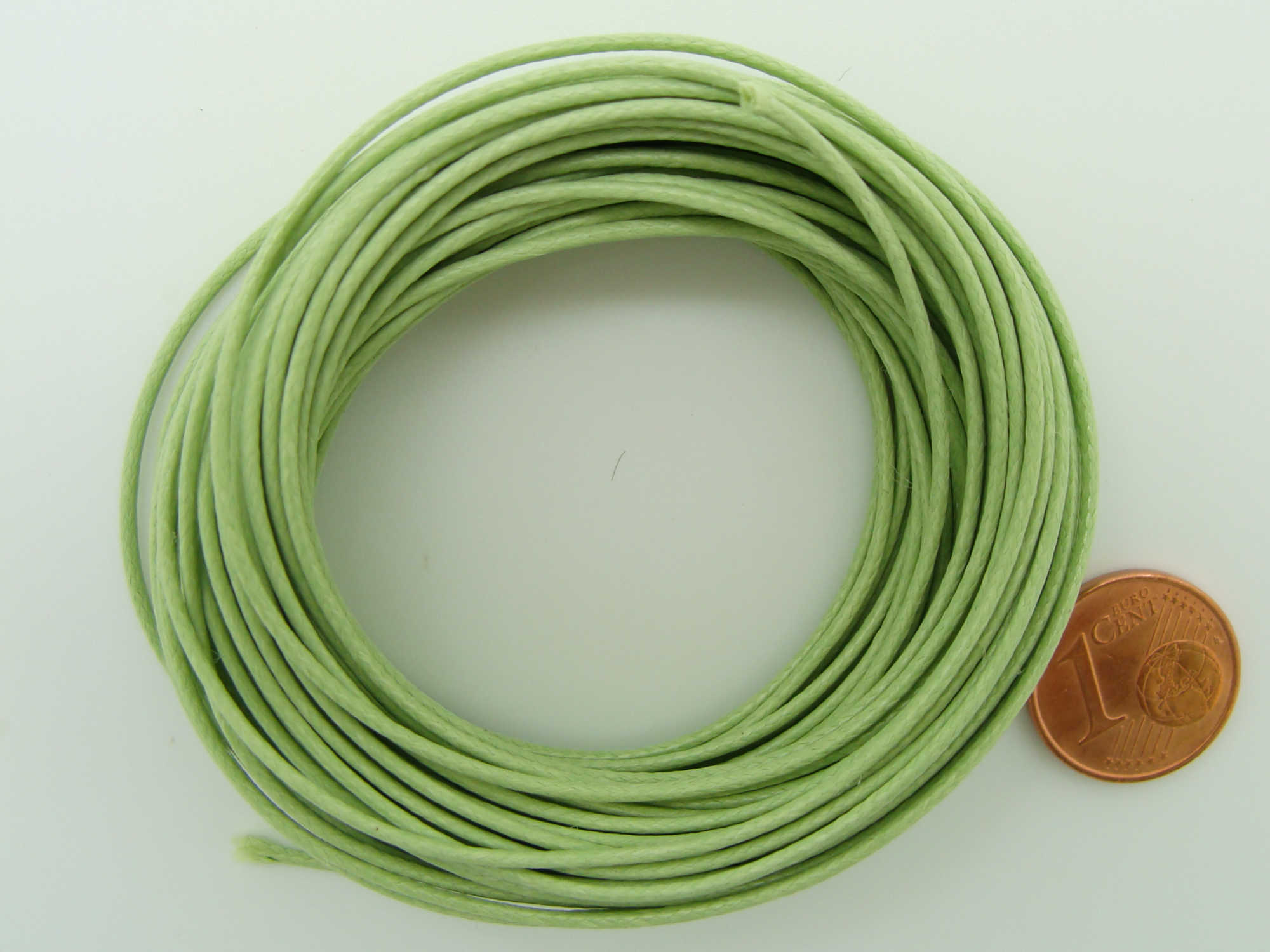 fil polyester cire 1mm vert clair