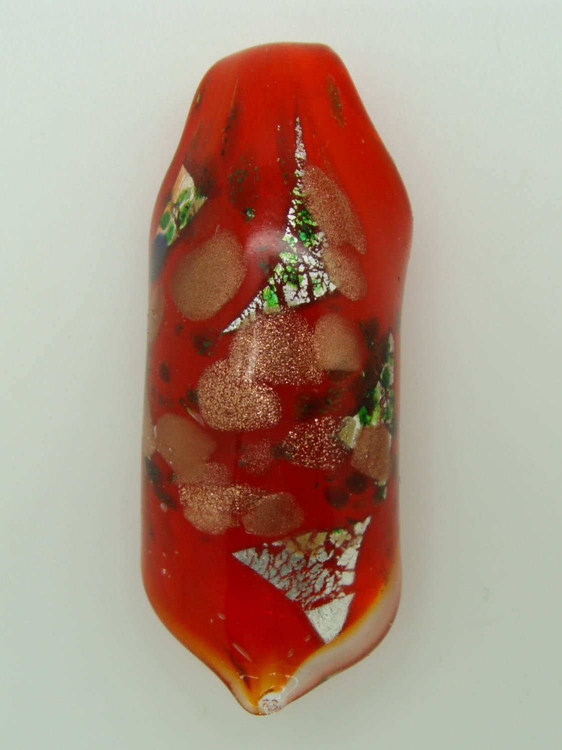 pendentif verre rouge multicolore Pend-35