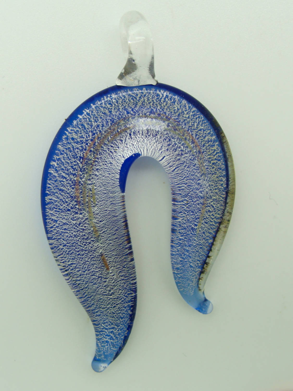 pendentif verre N bleu Pend-45