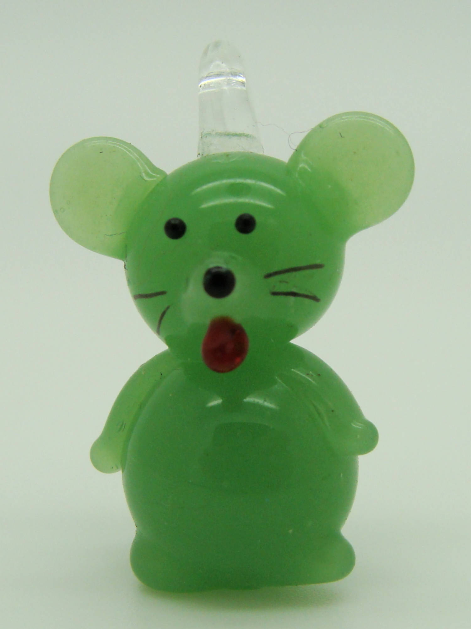 pendentif souris verre vert Pend-61