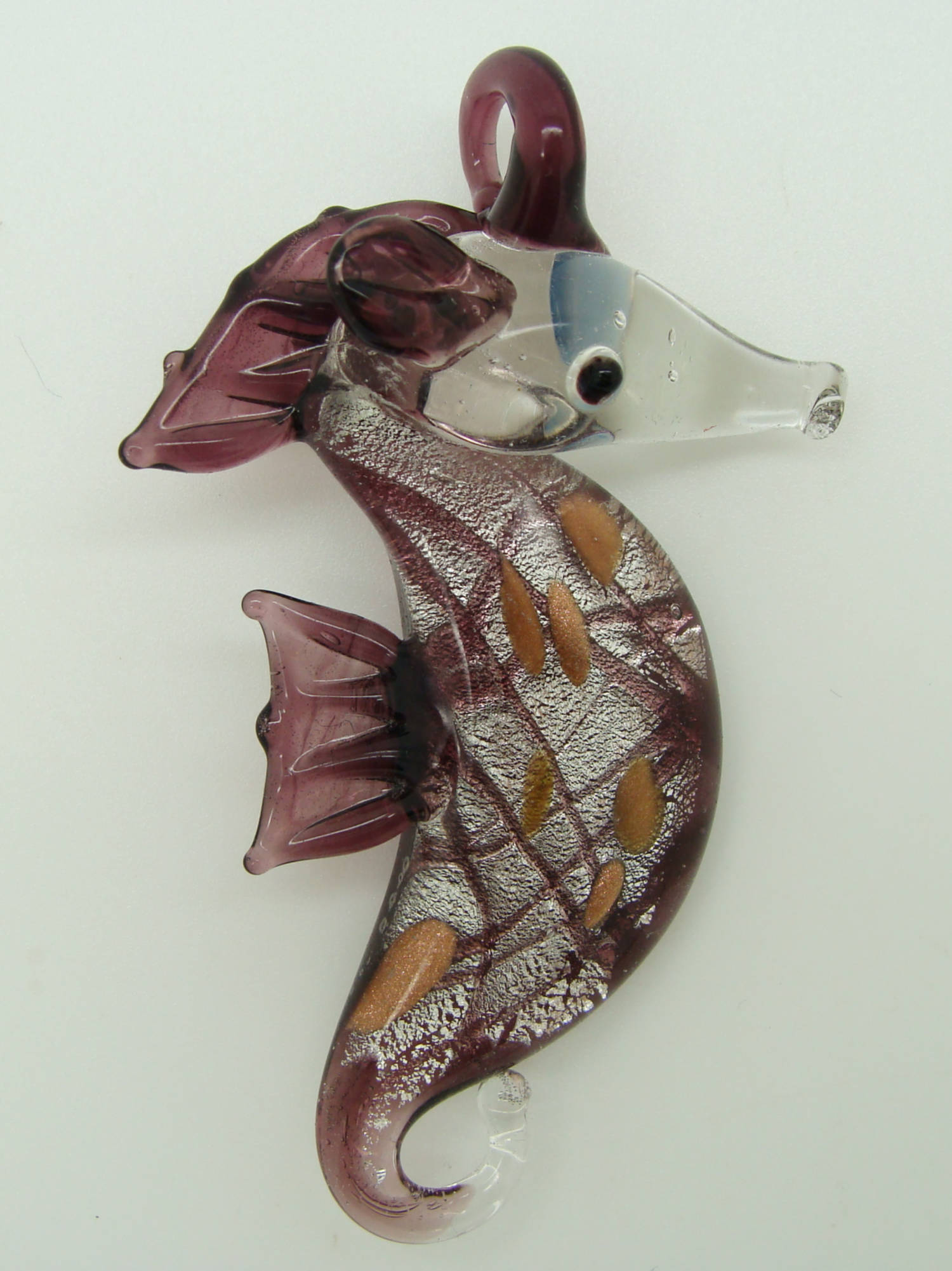 pendentif hippocampe violet animal marin Pend-65