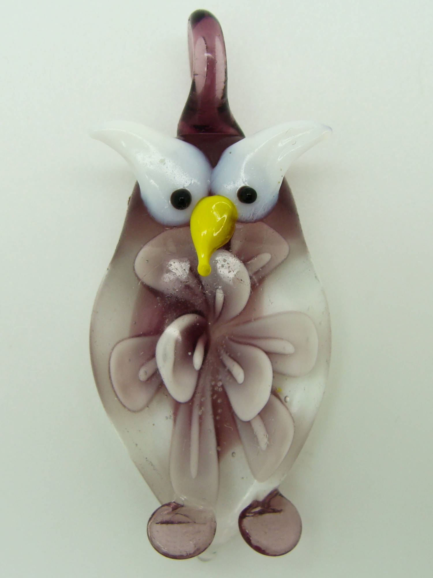 pendentif chouette hibou fleur violet Pend-72
