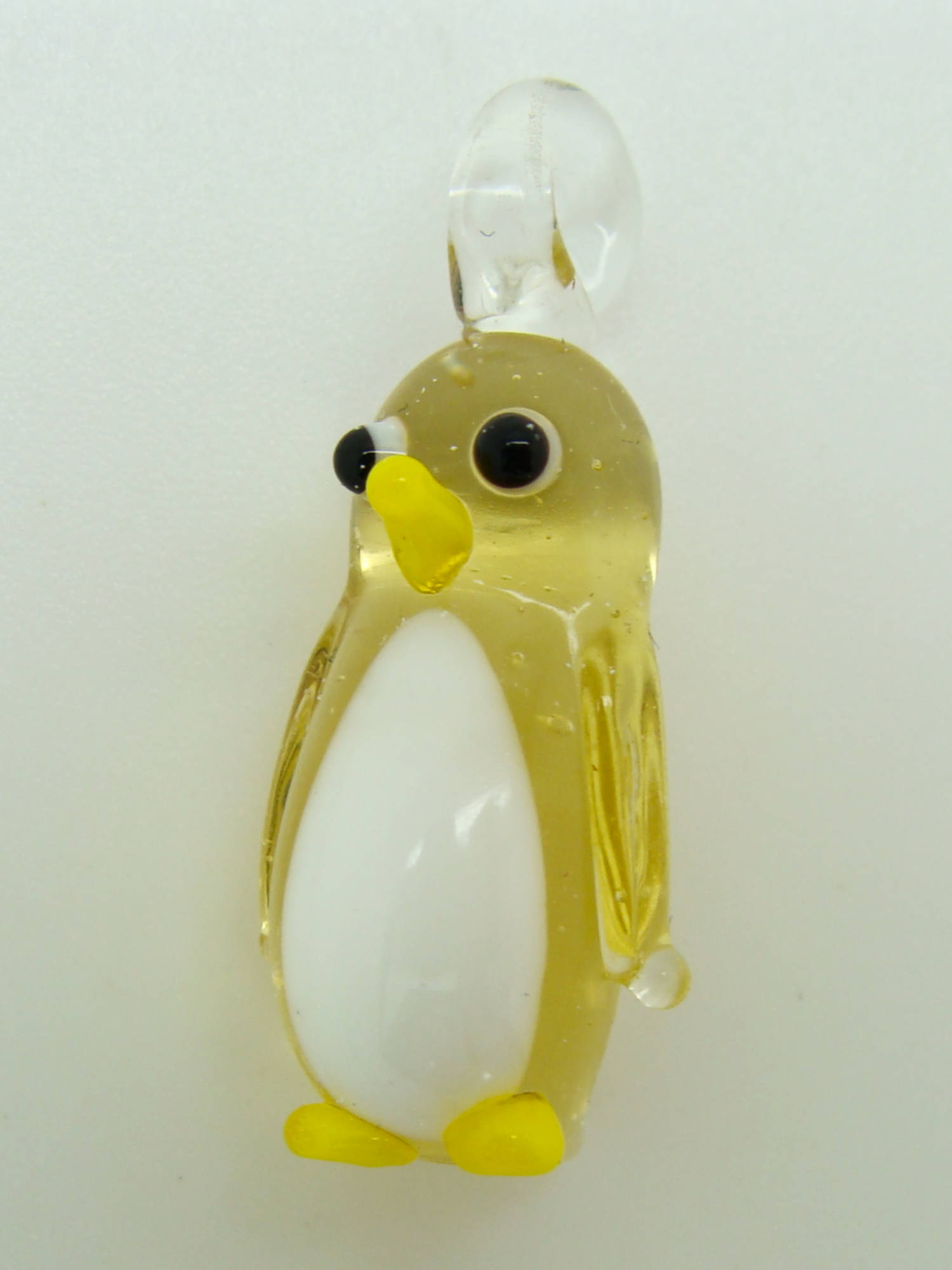 pendentif pingouin jaune lampwork Pend-90