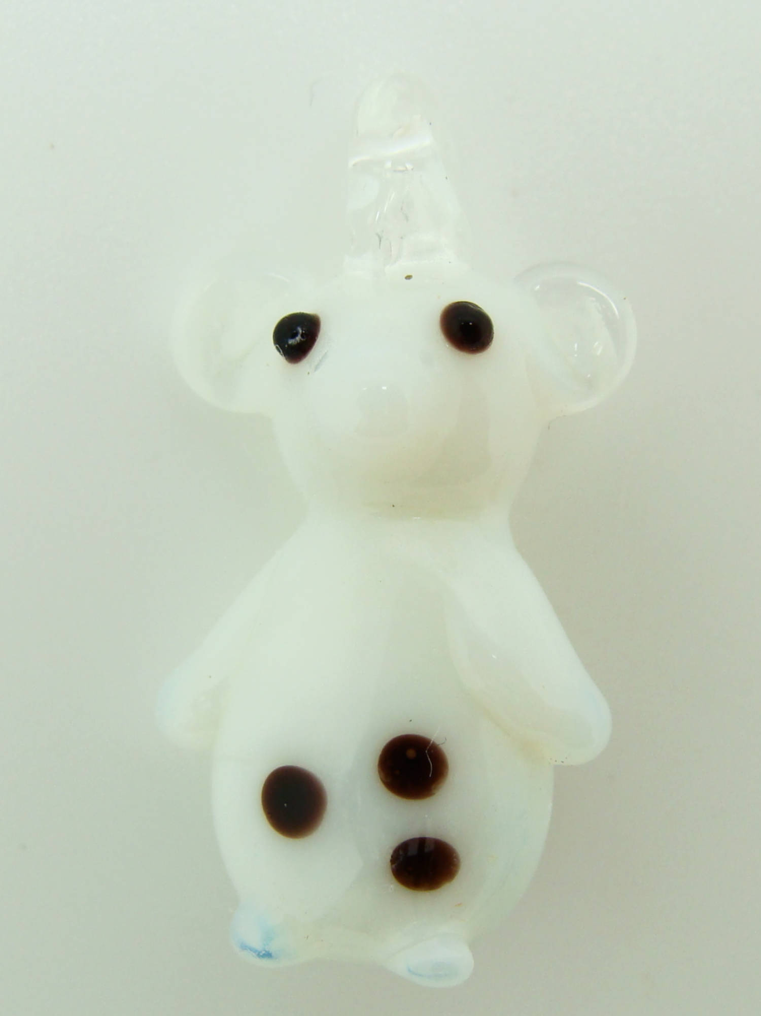 pendentif souris blanc lampwork Pend-95