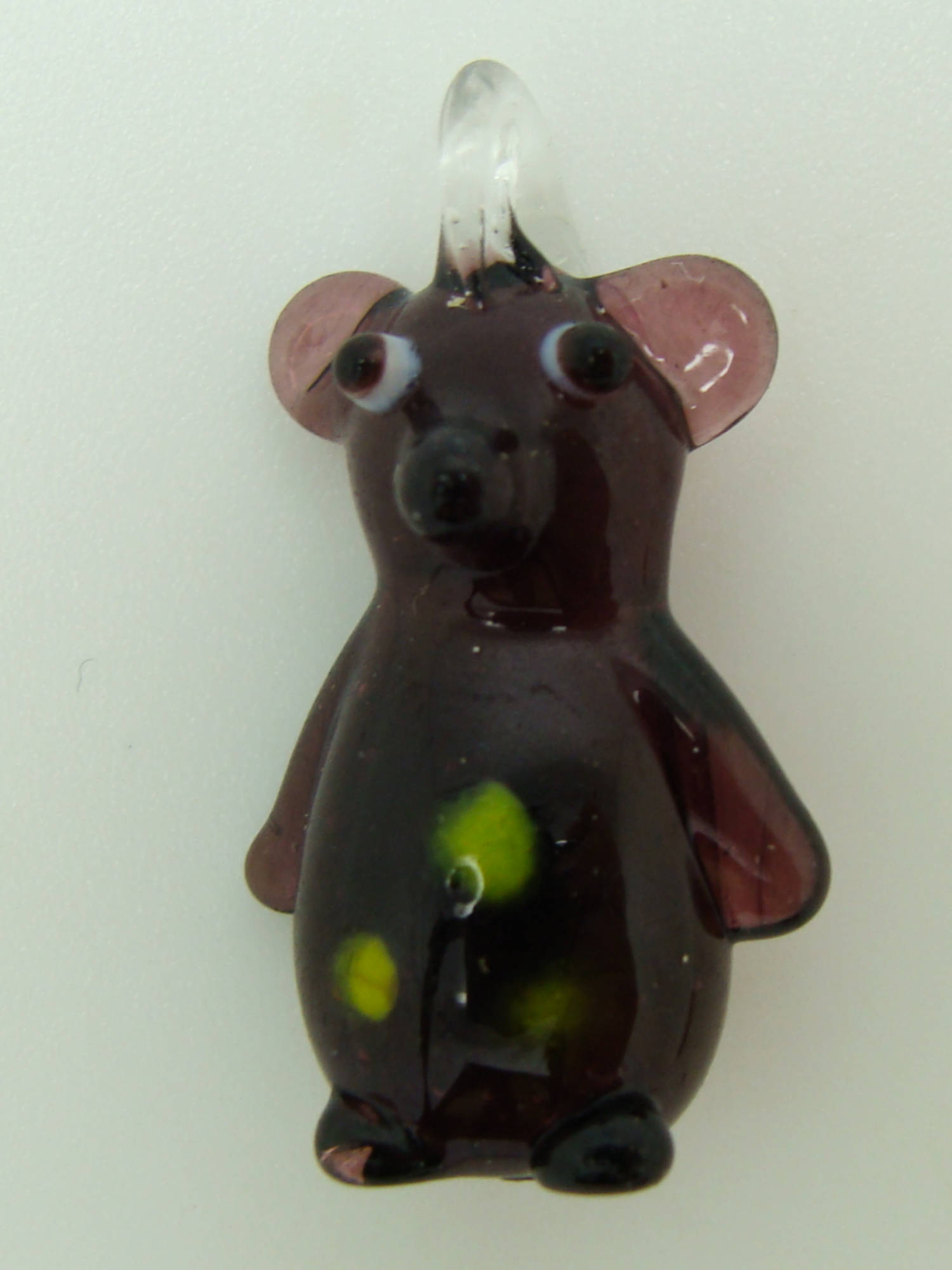 pendentif souris violet lampwork Pend-98