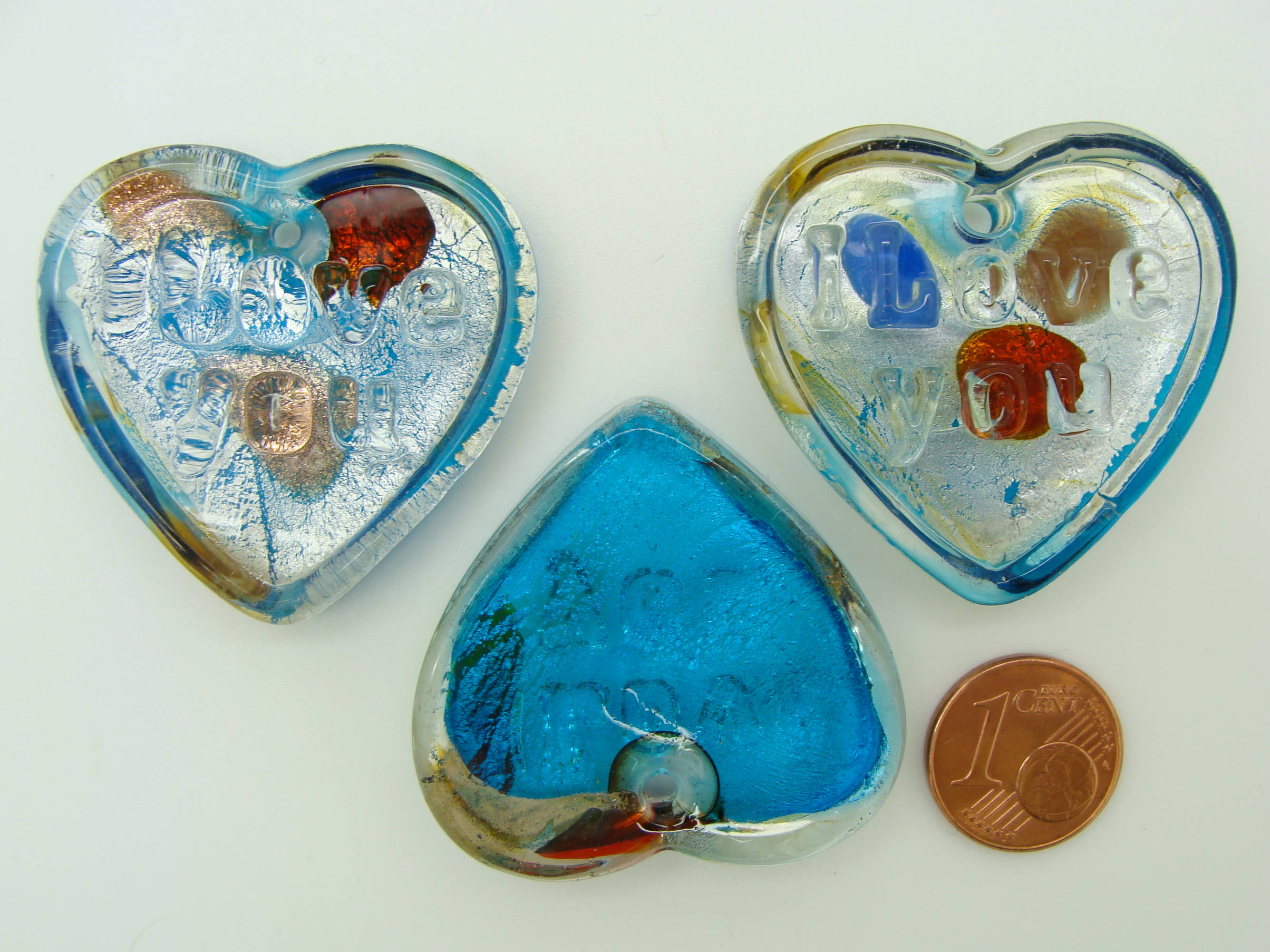 pendentif coeur amour bleu Pend-116