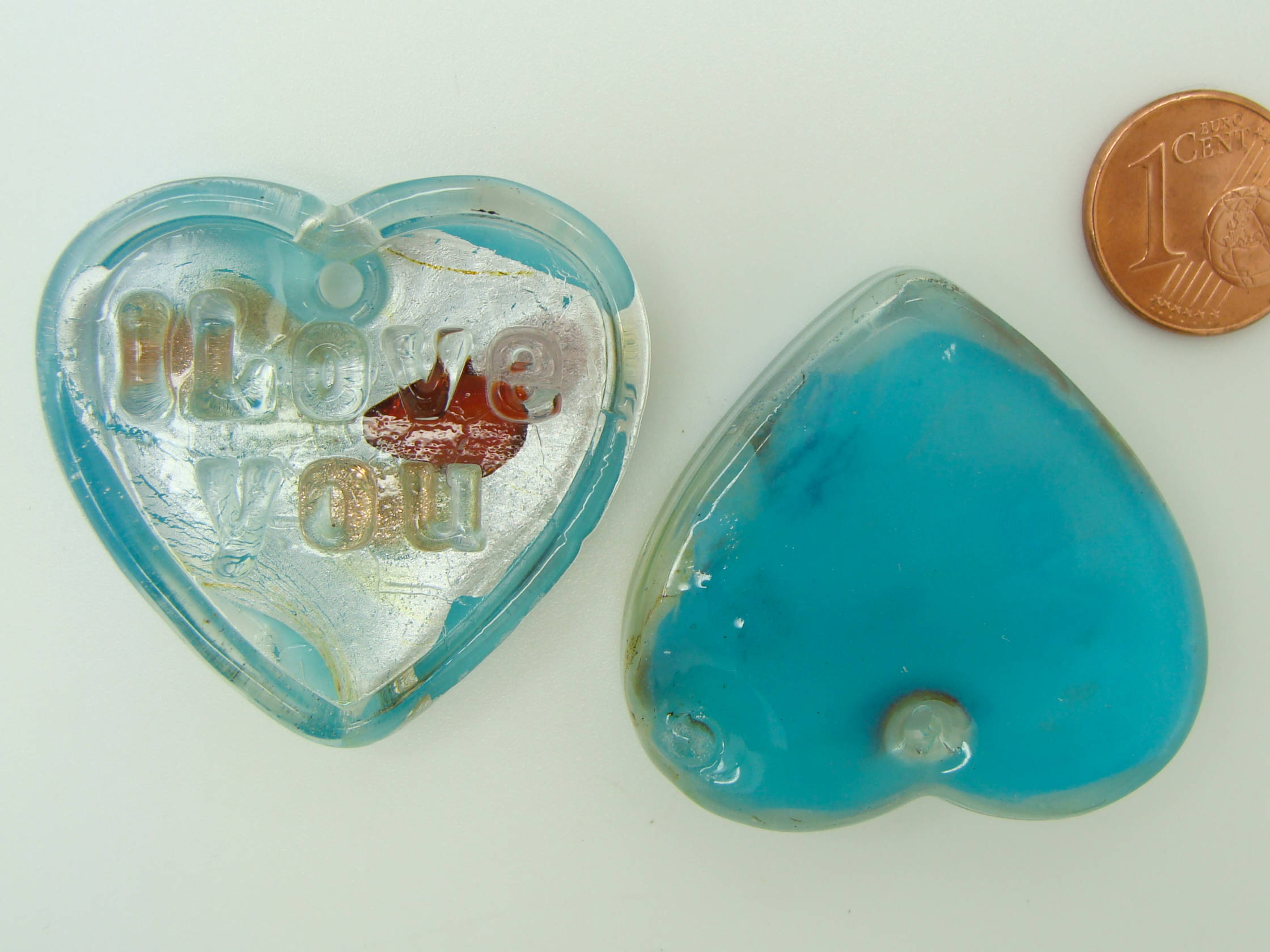 pendentif amour bleu clair Pend-117