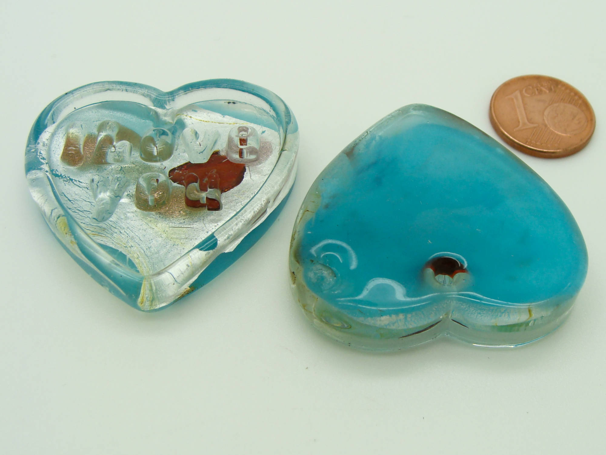 pendentif I love you bleu clair Pend-117
