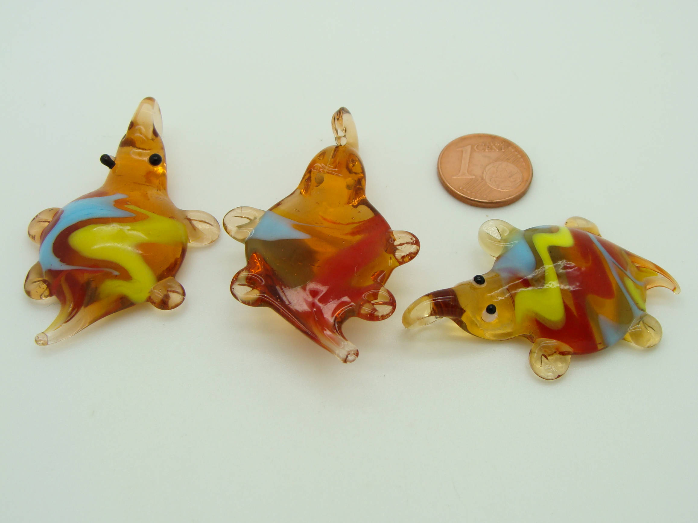 pendentif tortue marron lampwork Pend-125