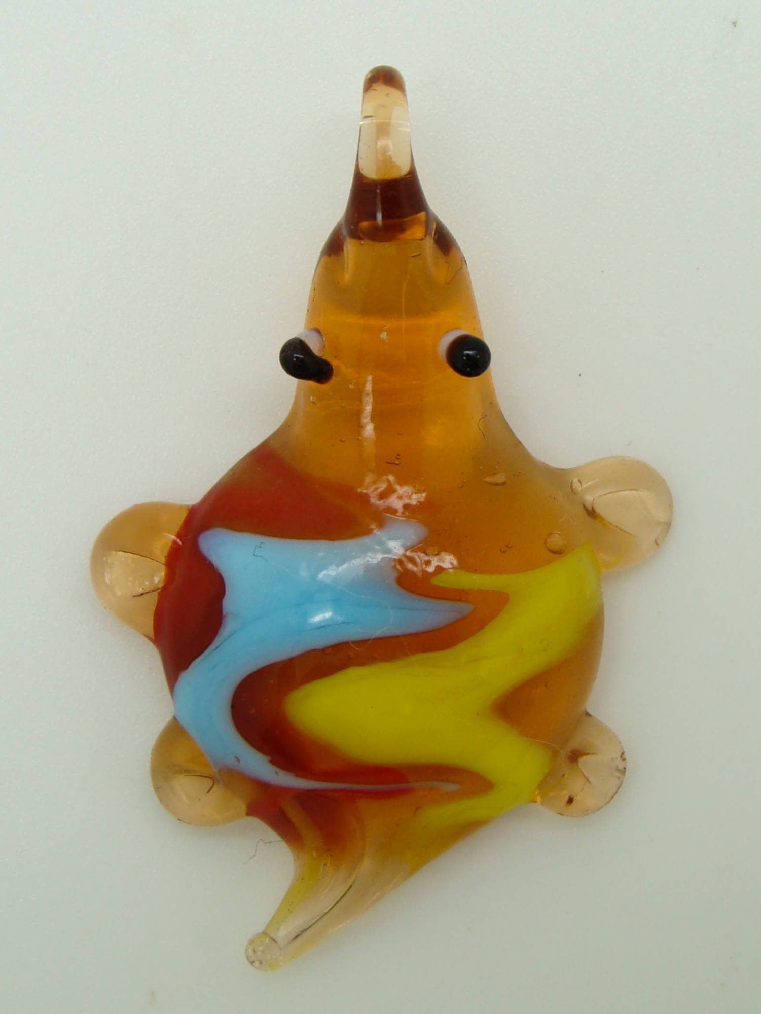 pendentif tortue marron verre lampwork Pend-125