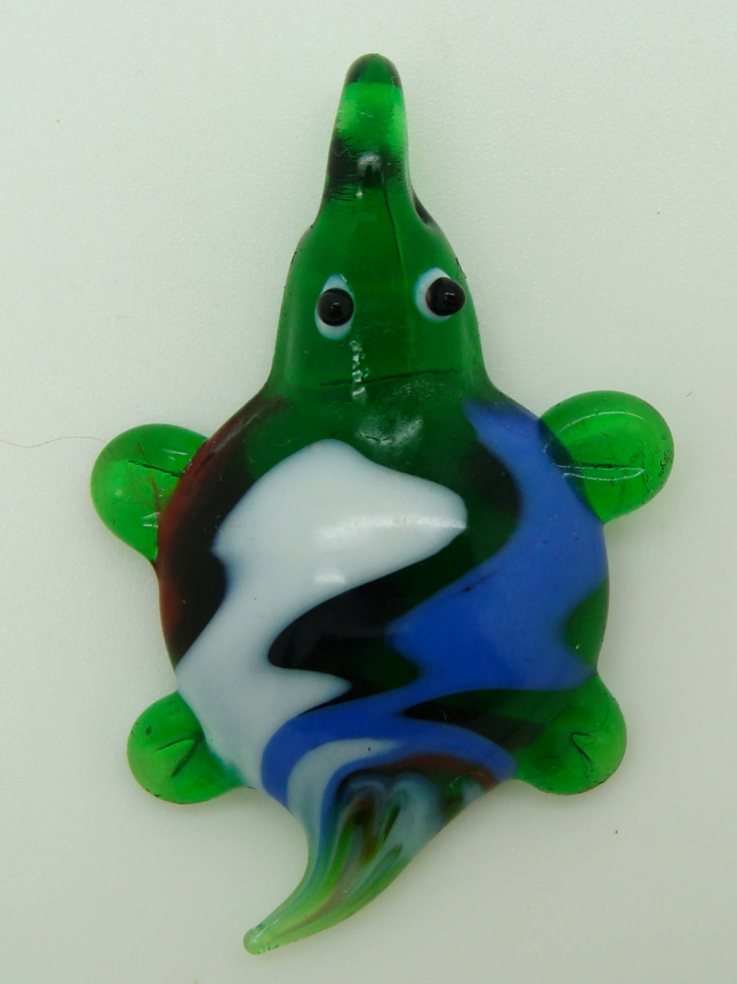 pendentif tortue vert verre Pend-126