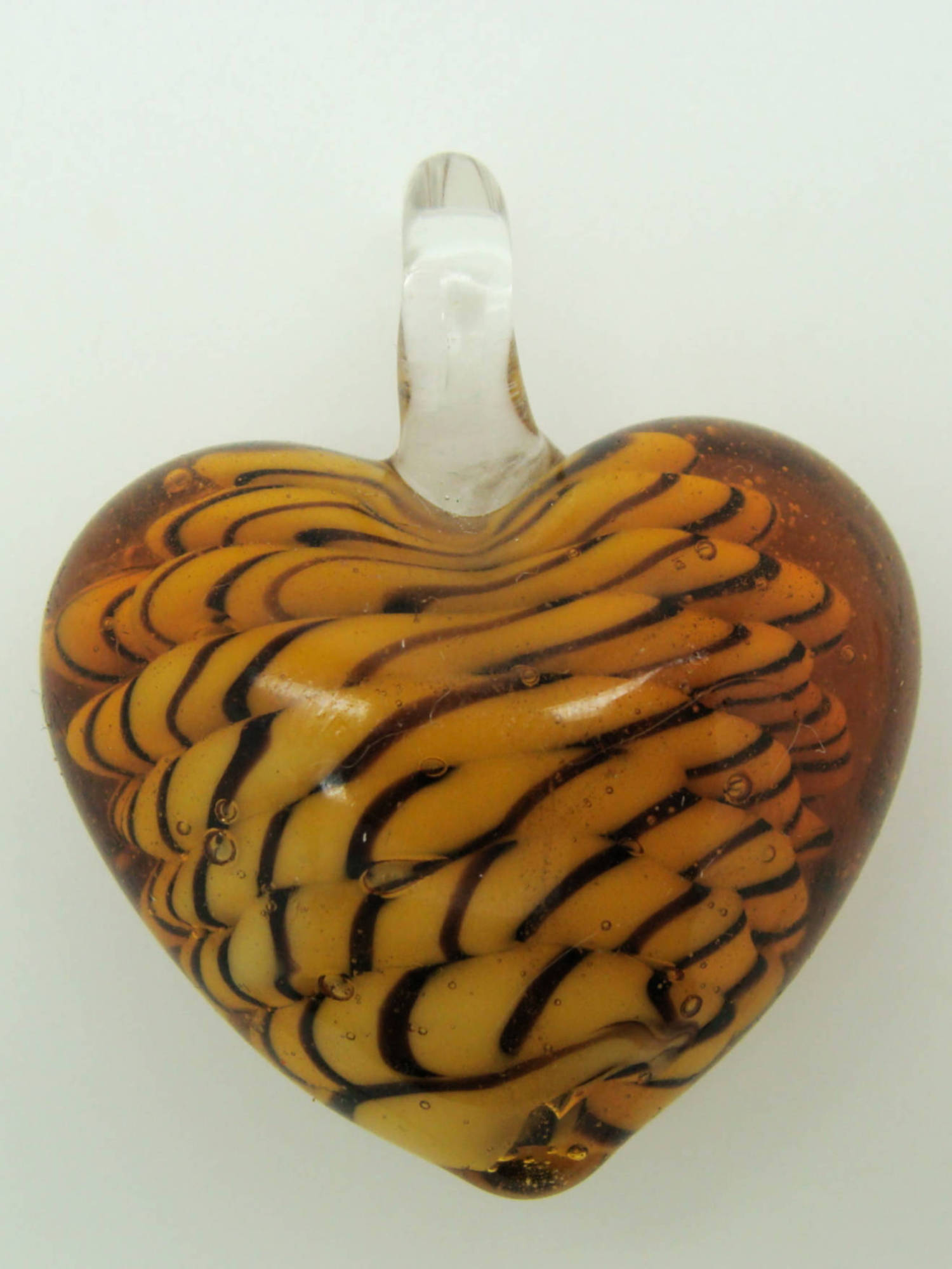 pendentif coeur marron 40mm Pend-139