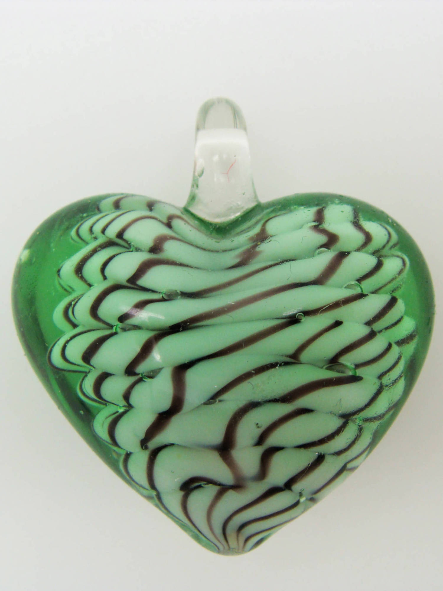 pendentif coeur vert 40mm Pend-140