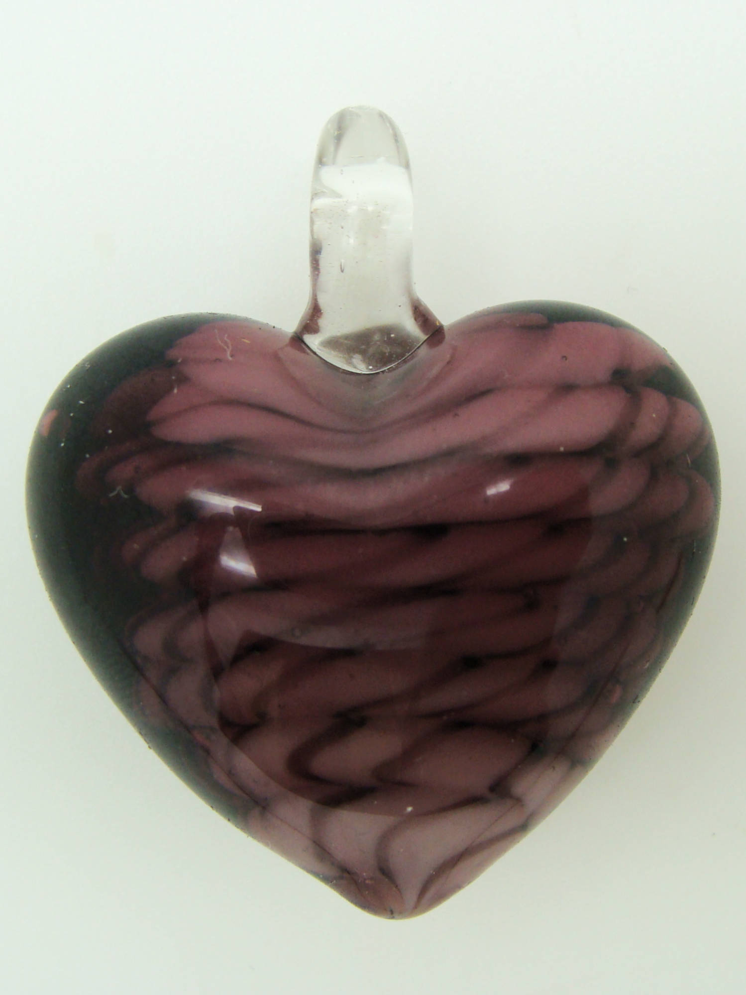 pendentif coeur violet fonce 40mm Pend-142-3
