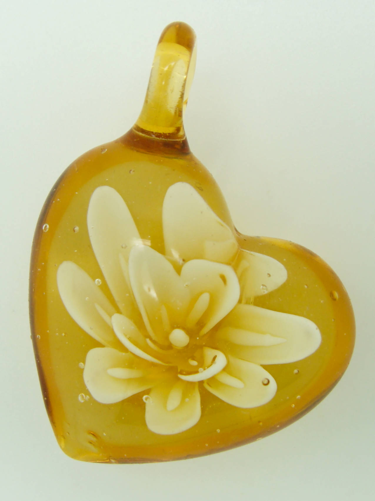 pendentif coeur fleur dore 40mm Pend-177