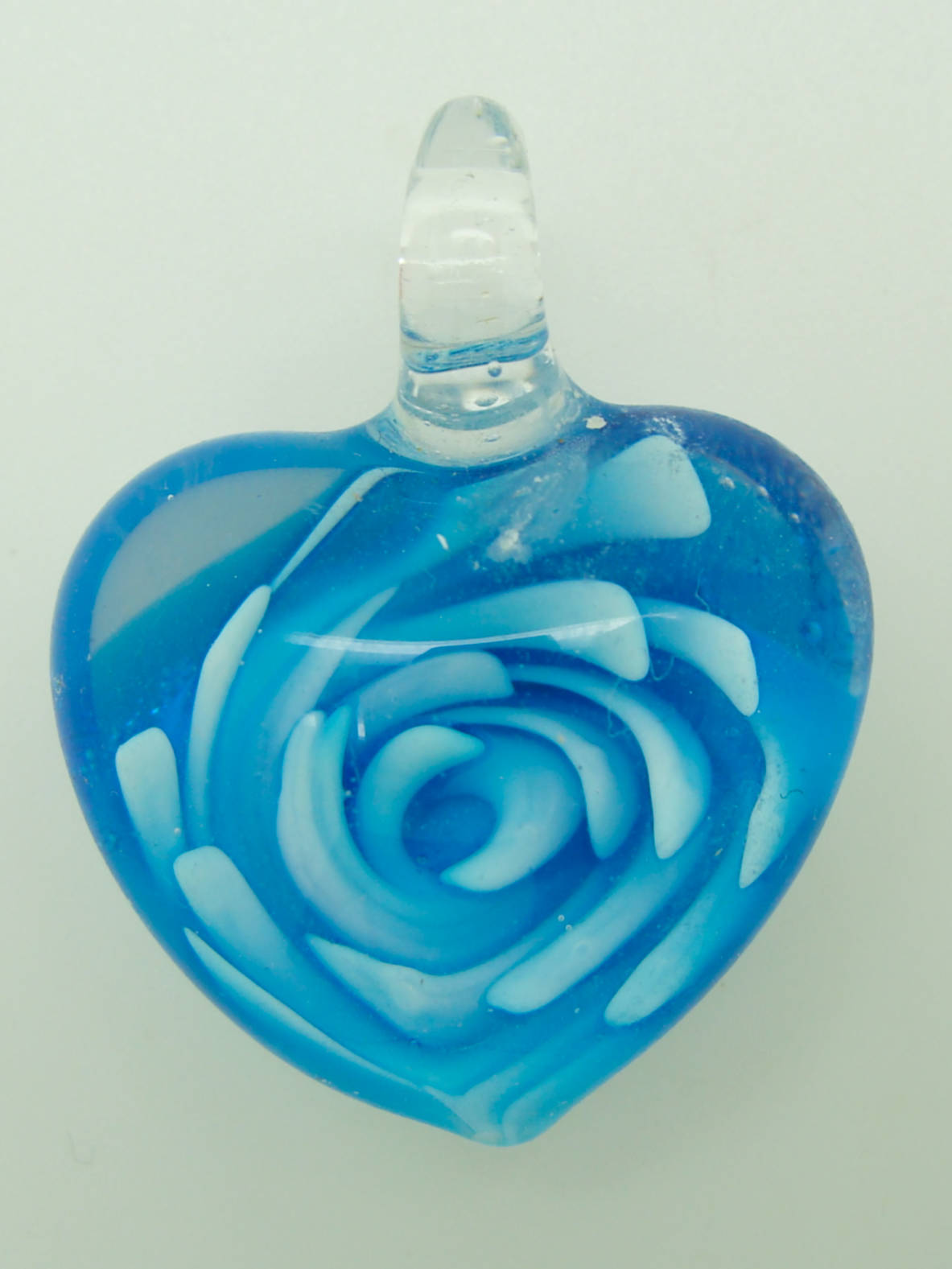 pendentif coeur fleur bleu 38mm Pend-180-1