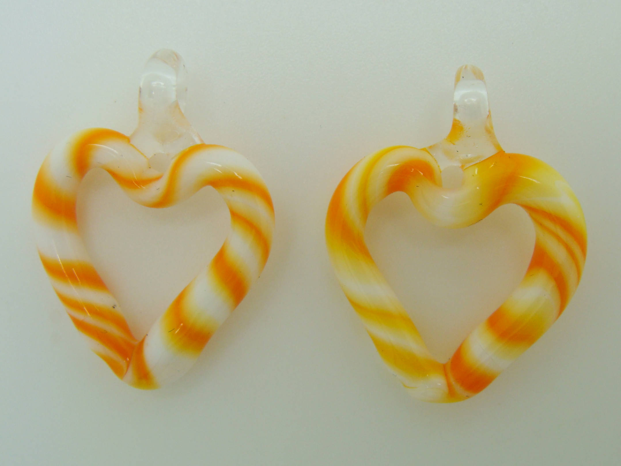 pendentif coeur orange Pend-179-5