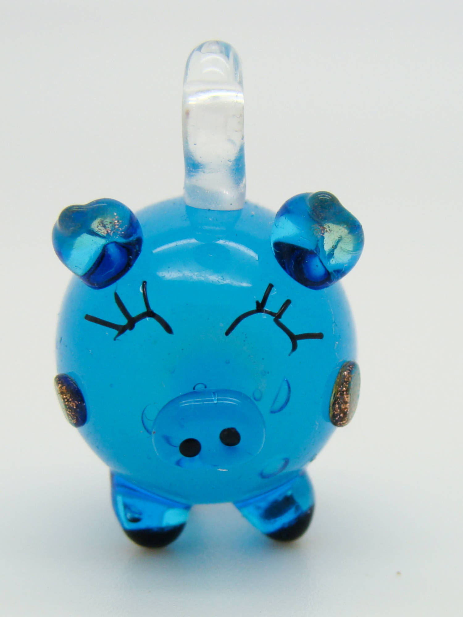 pendentif cochon bleu animal Pend-185-2