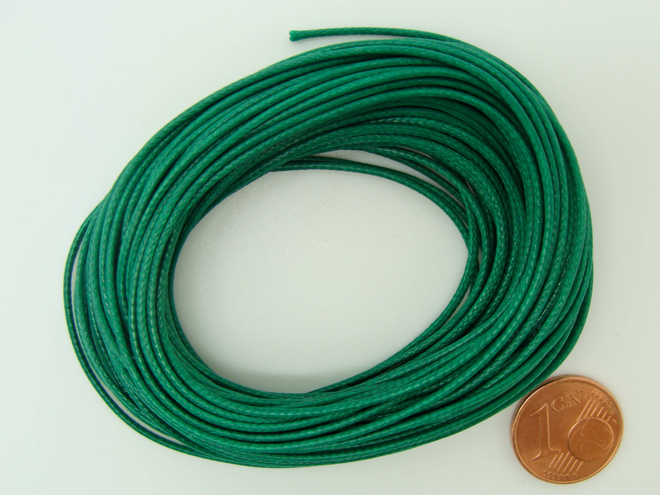 fil polyester cire 1mm vert fonce