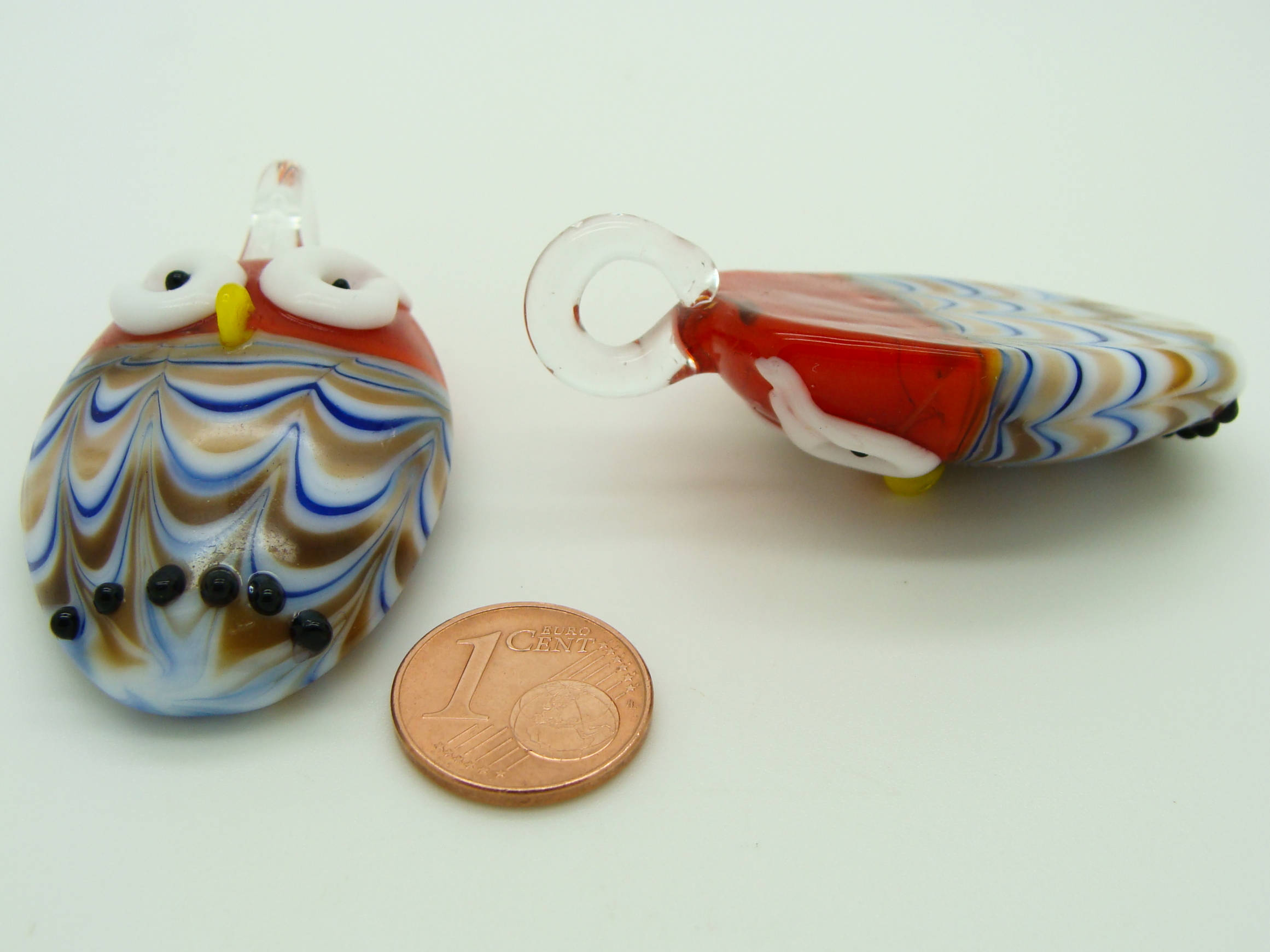 pendentif chouette hibou rouge Pend-205