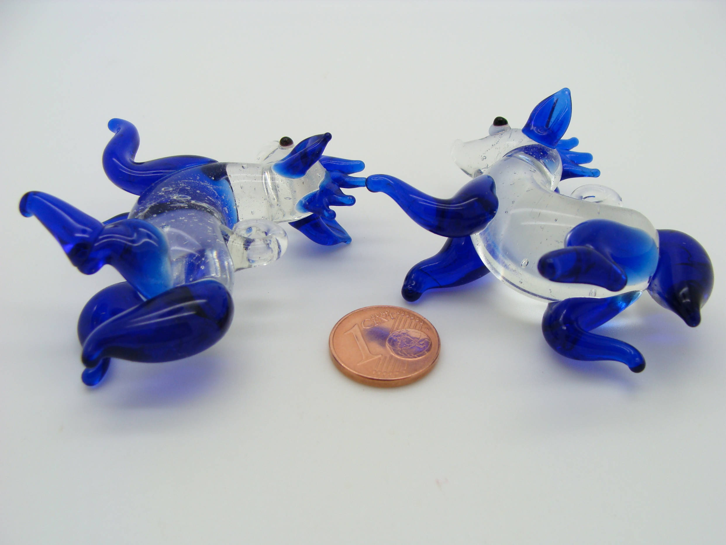 pendentif cheval verre bleu fonce Pend-209