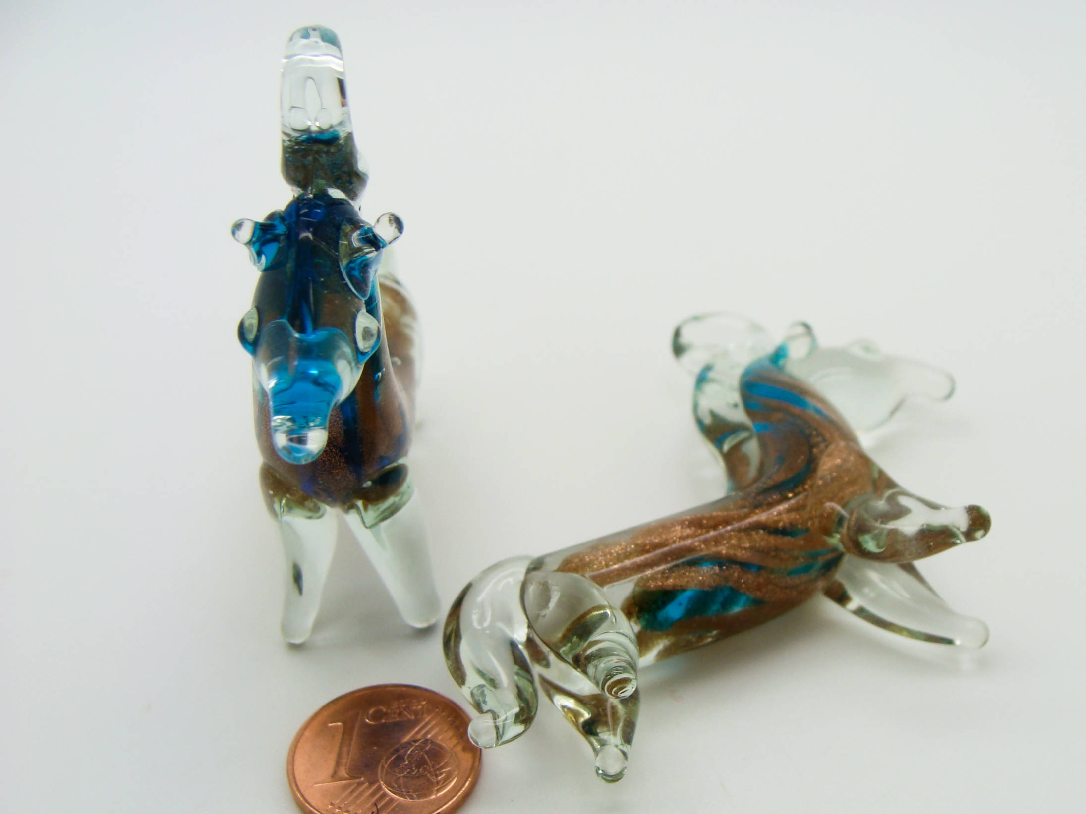 pendentif cheval verre bleu Pend-212