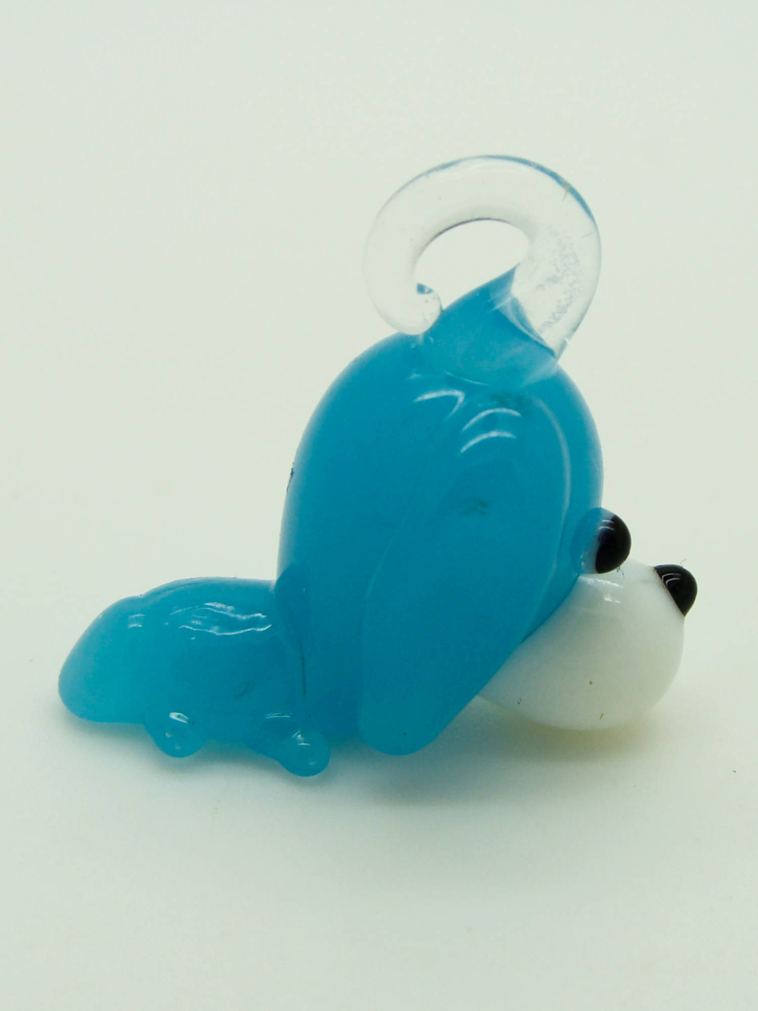 pendentif chien bleu verre Pend-218