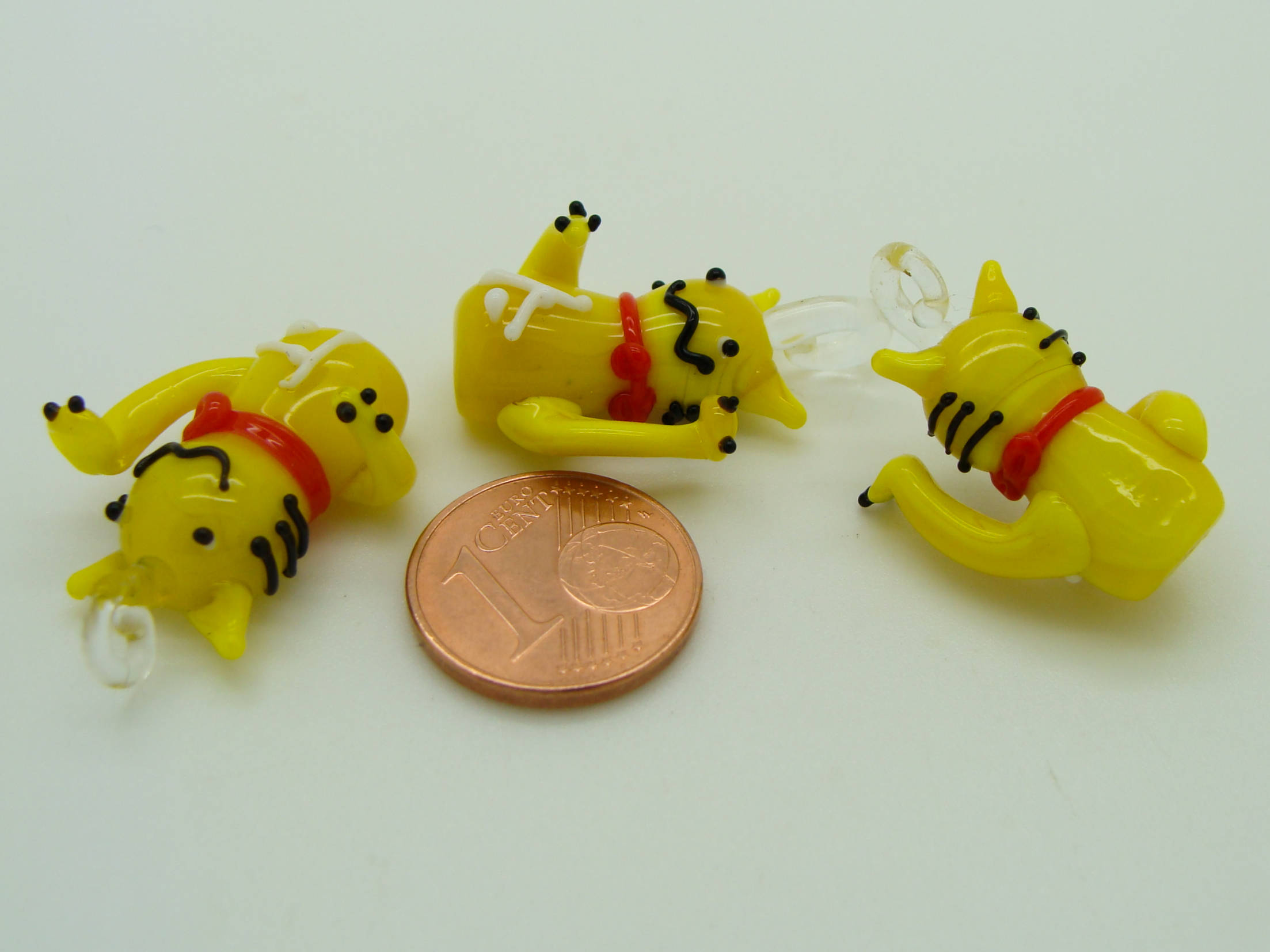 pendentif mini chat jaune Pend-227