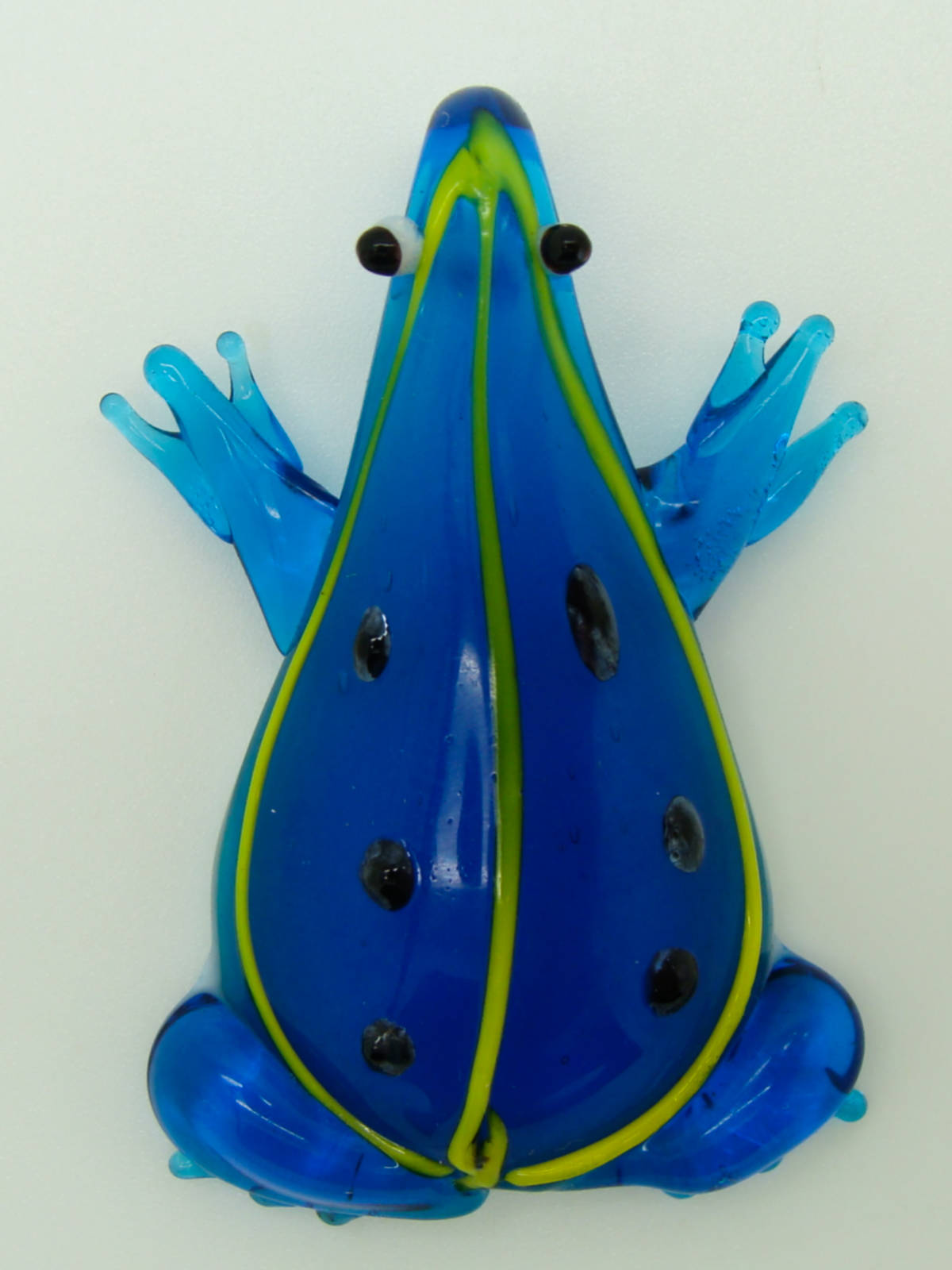 pendentif grenouille bleu verre Pend-235