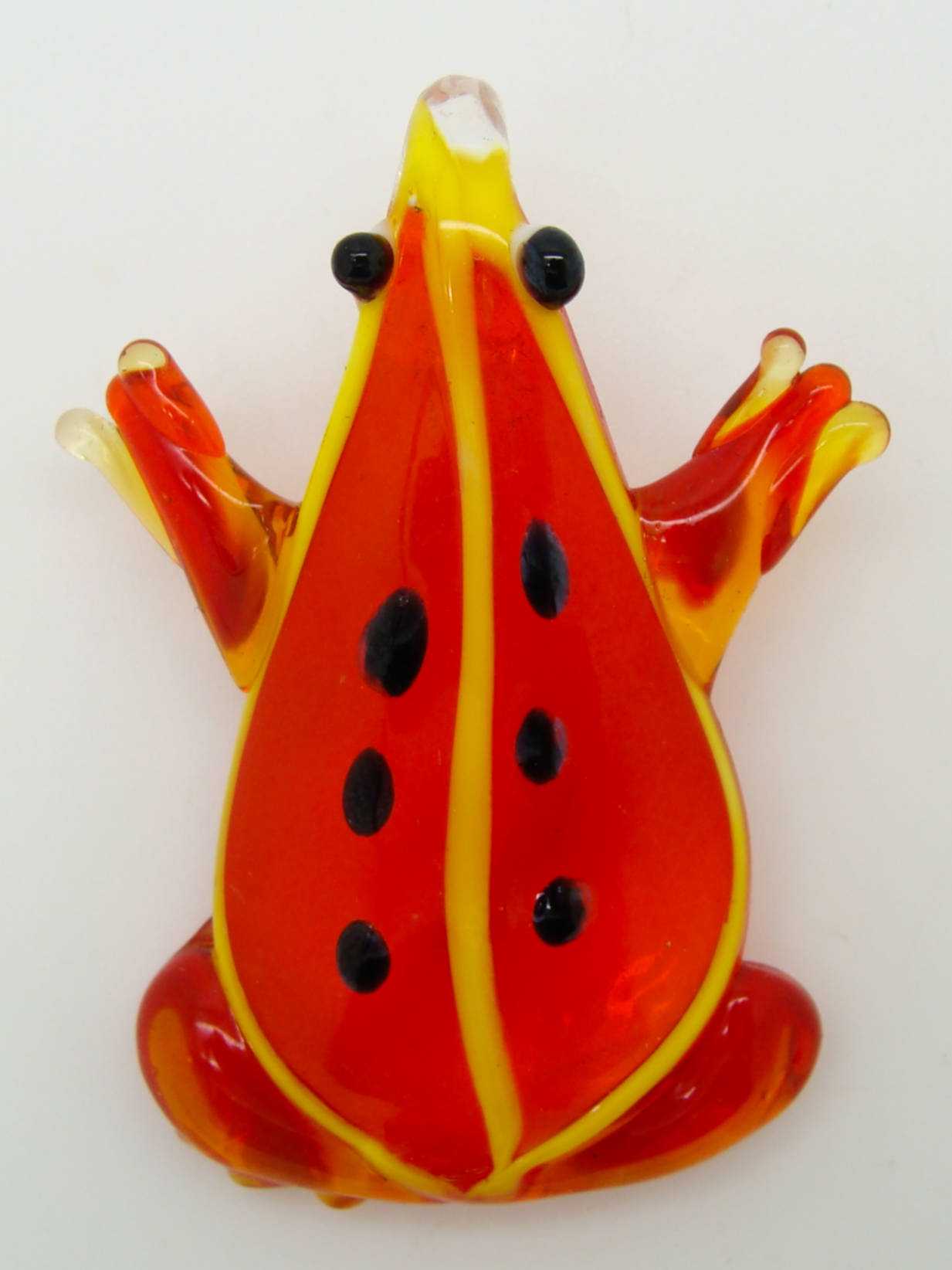 pendentif grenouille rouge verre Pend-237