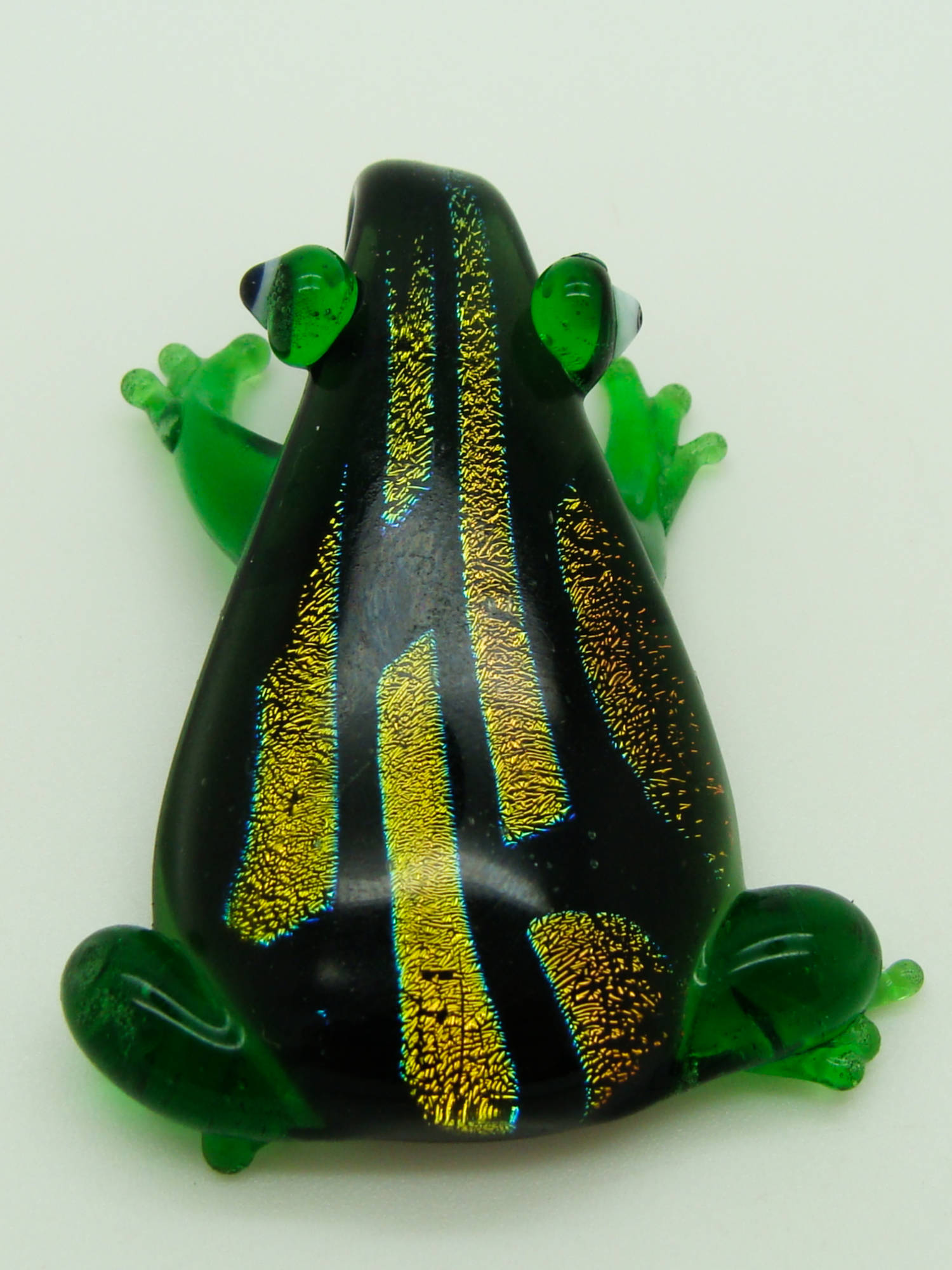 pendentif grenouille vert verre Pend-241