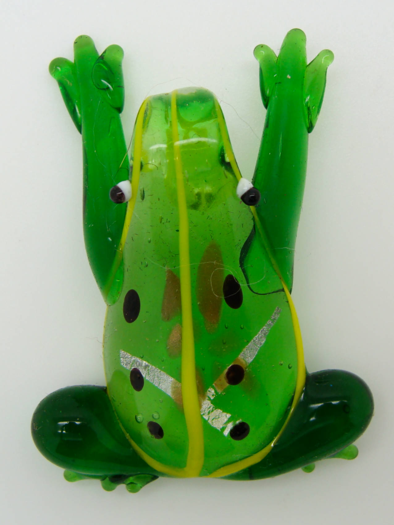 pendentif grenouille vert fonce verre Pend-241-3