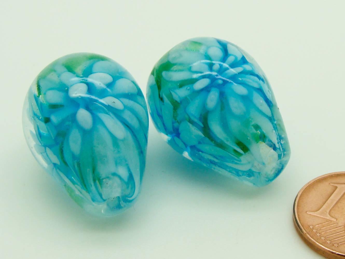perle goutte verre fleur bleu PV-lamp-53