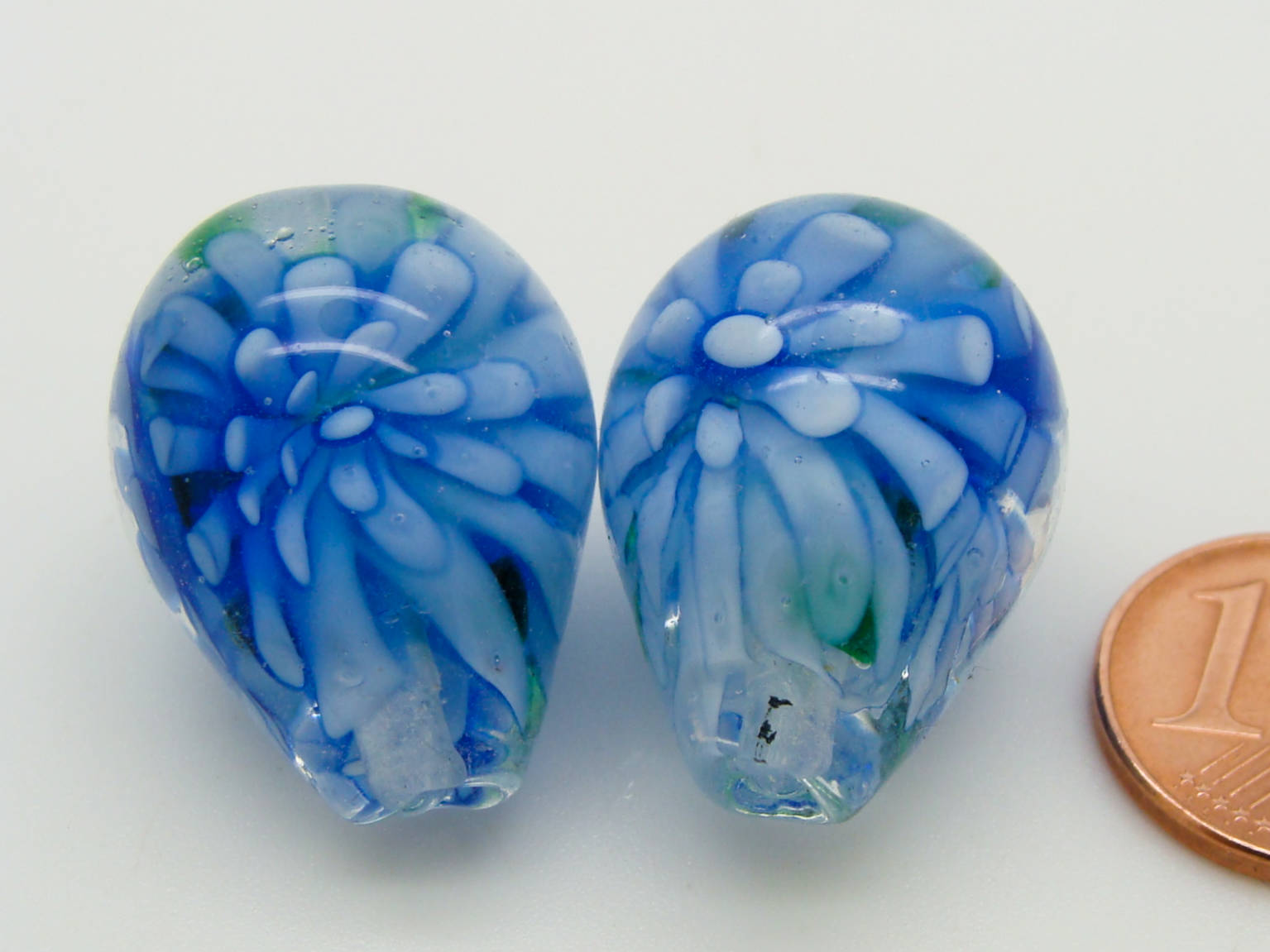 perle goutte verre fleur bleu fonce PV-lamp-54