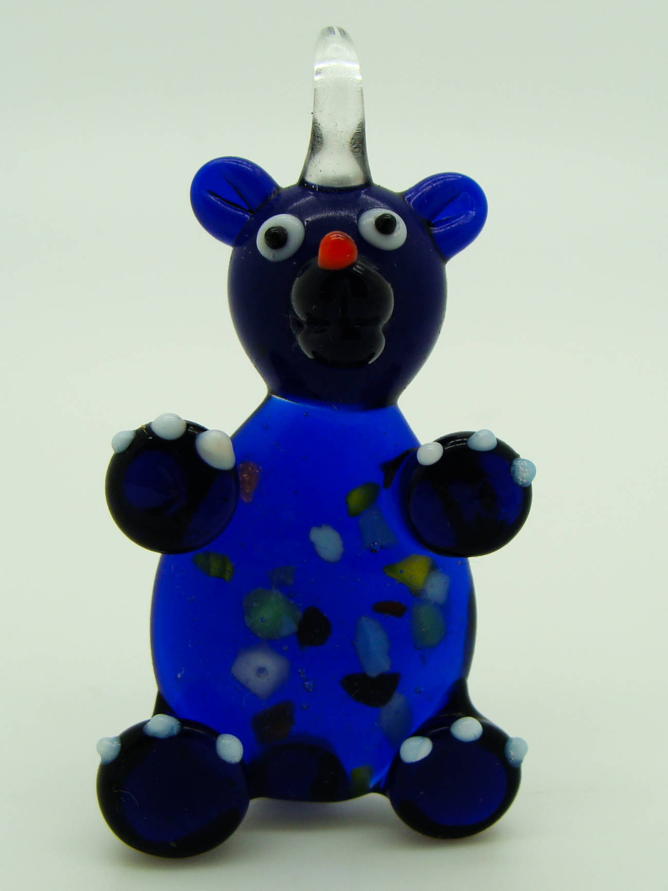 Pend-249-2 pendentif nounours bleu fonce ours