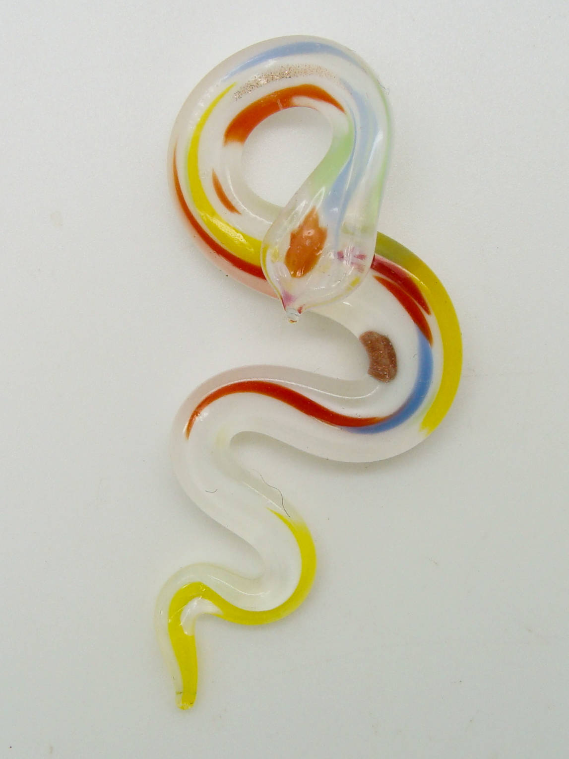 Pend-253 pendentif serpent blanc multicolore