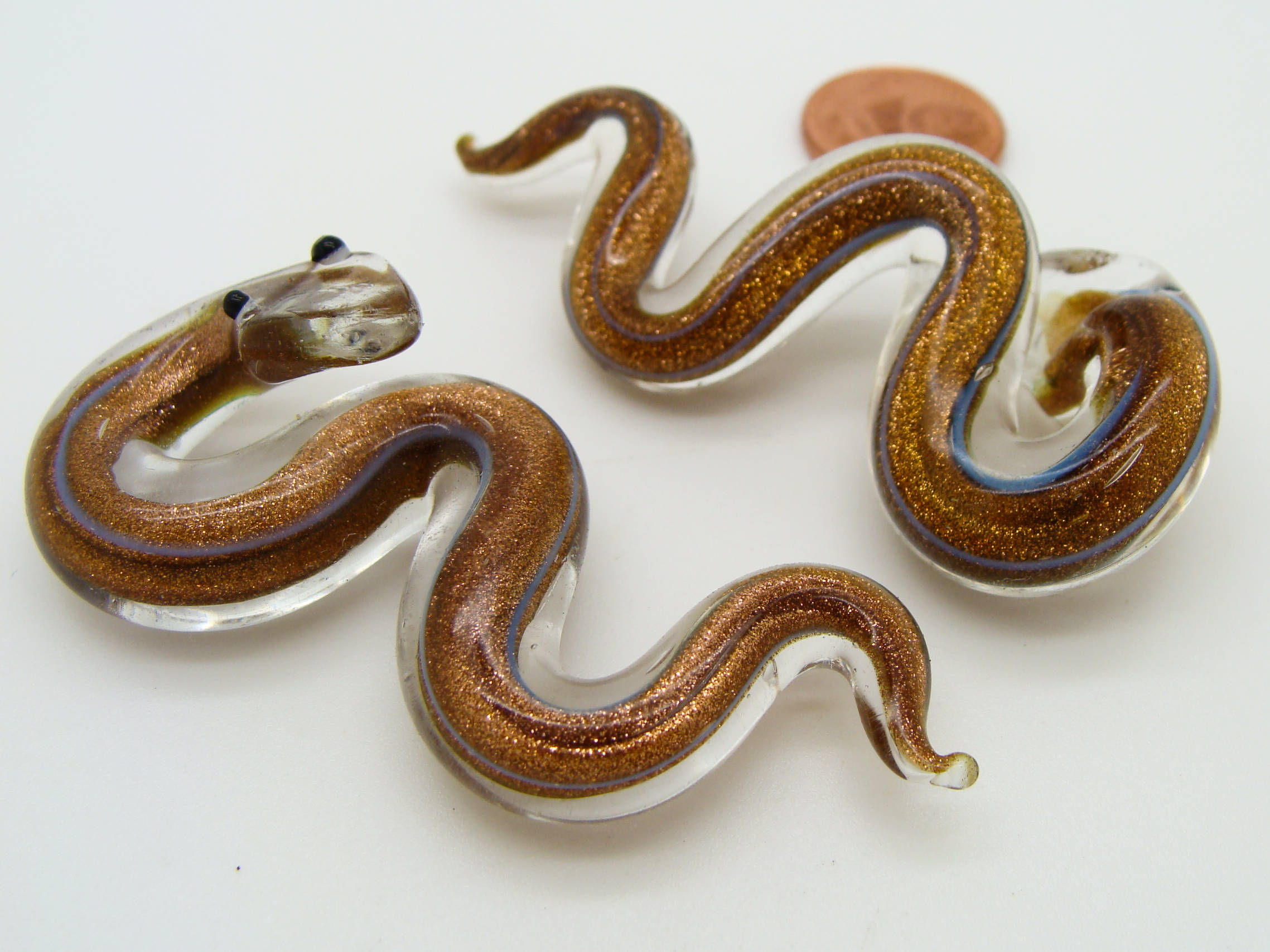 Pend-257-1 pendentif serpent rond bleu yeux